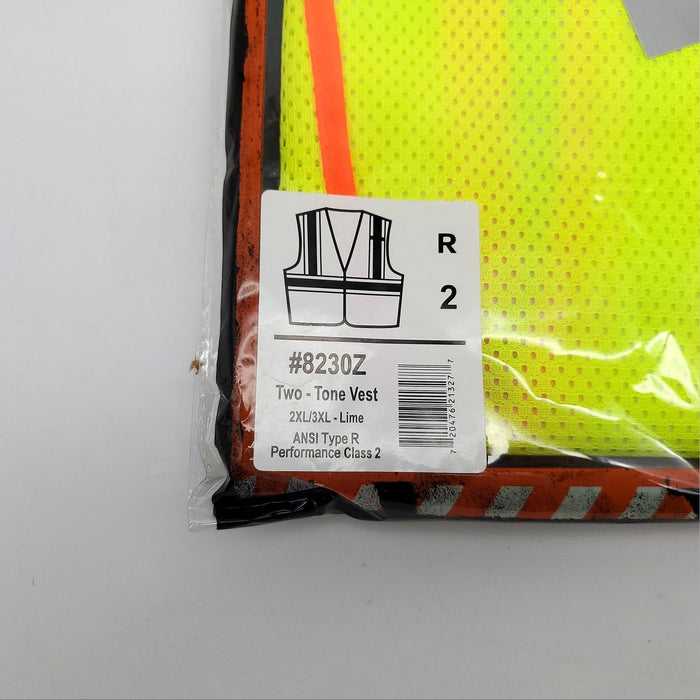 Ergodyne Reflective Safety Vest Hi Visibility 2XL to 3XL Lime Two Tone 8230Z 4