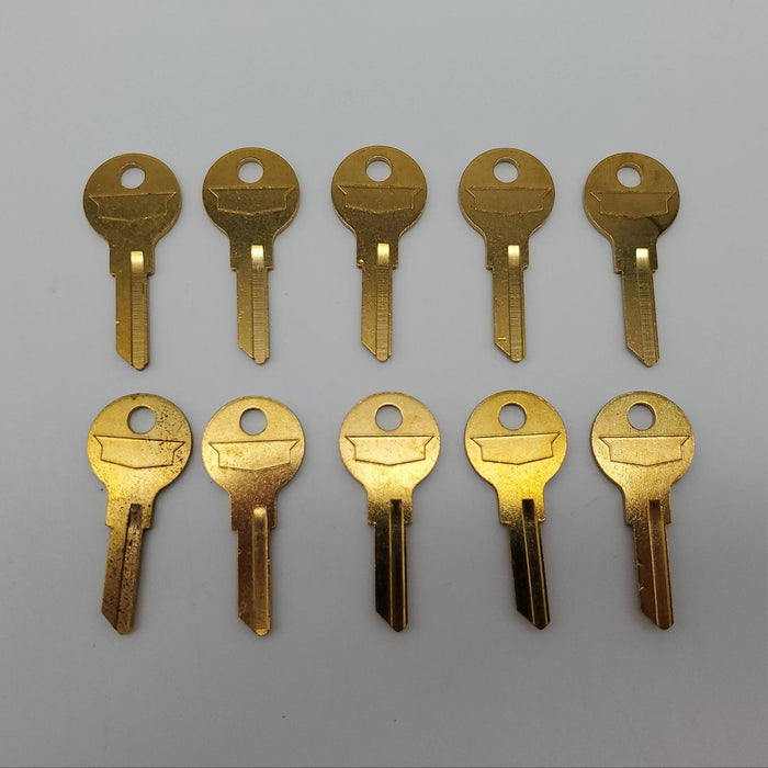 10x Jet K100M Key Blanks Chicago Cabinet Key Brass 6 Wafer USA Made 3