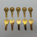 10x Jet K100M Key Blanks Chicago Cabinet Key Brass 6 Wafer USA Made 3