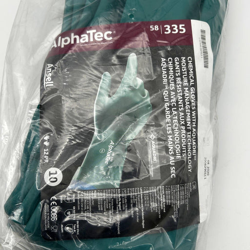Ansell AlphaTec 58335 Chemical Resistant Gloves Sz 10 XL Aquadri Nitrile 12 Prs 2