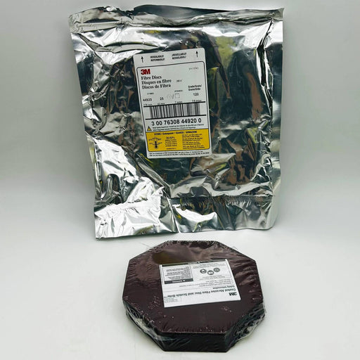 3M 44920 Fiber Fibre Disc 7 x 7/8" 120 Grit Octagonal Die 700WW 381C 25/Bag 1