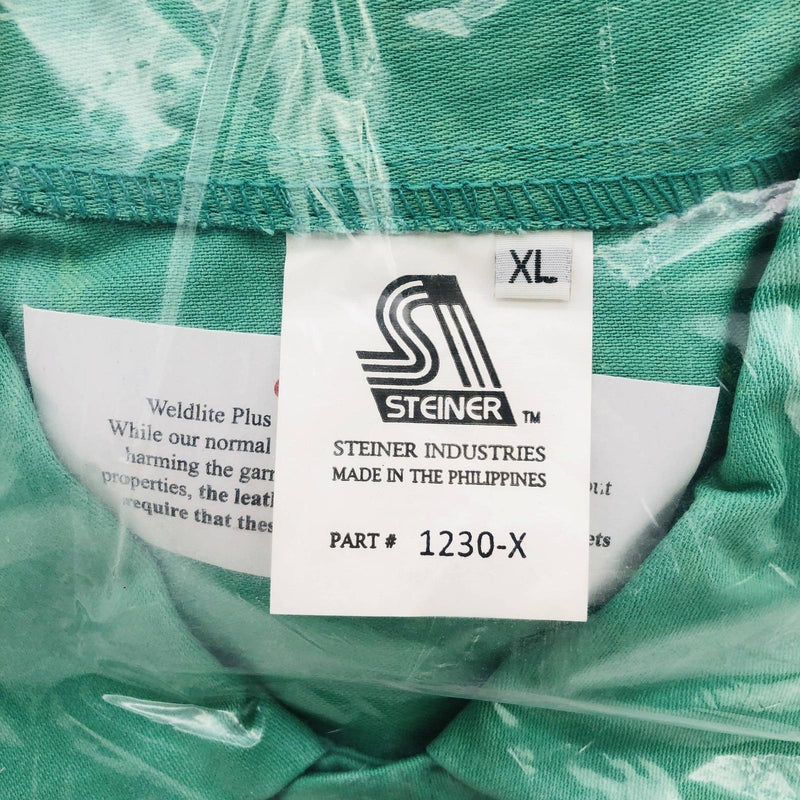 Steiner 12303 Welding Jacket XL 30" Weldlite Plus Green 9oz Grey Leather Sleeve 3