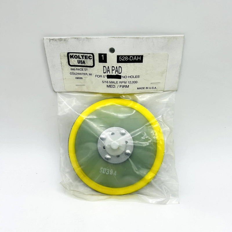 Koltec 528-DAH Backup Pad 5" DA Hook and Loop No Holes 5/16 Male Medium Firm 8