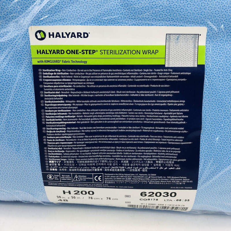 Kimberly-Clark 62030 Examination Wrap Sterile 2 Ply 30x30 Halyard H200 Bag of 48 2