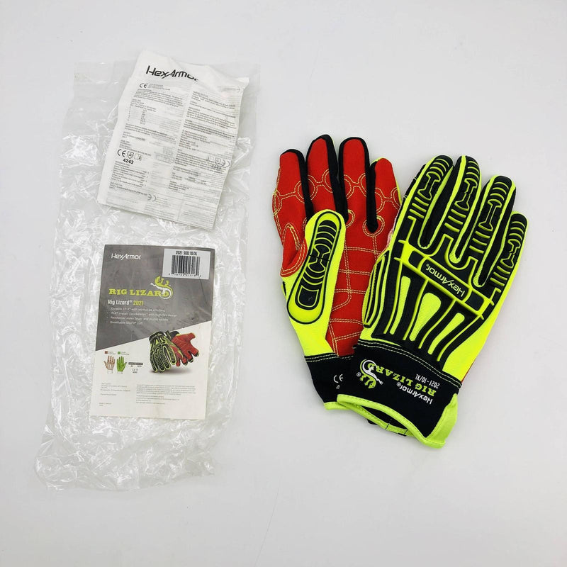 HexArmor Rig Lizard 2021 Work Glove Sz XL Mechanics Hi Vis Cut Resistant 1 Pair 11