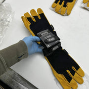 Ironcat 86350 Cowhide Leather Gloves Large Hvy Duty Mechanics Hook Loop 3 Pairs 4