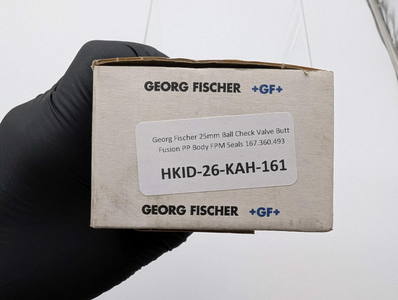 Georg Fischer 25mm Ball Check Valve Butt Fusion PP Body FPM Seals 167.360.493 5