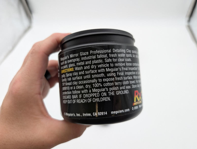 Meguiar's Detailing Clay C2000 Mild Blue 7 Oz Bar Pack of 2 Reusable Jars 3