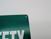 Safety Shower Eyewash Station Sign 14" x 10" Aluminum Green Hang Mount 3