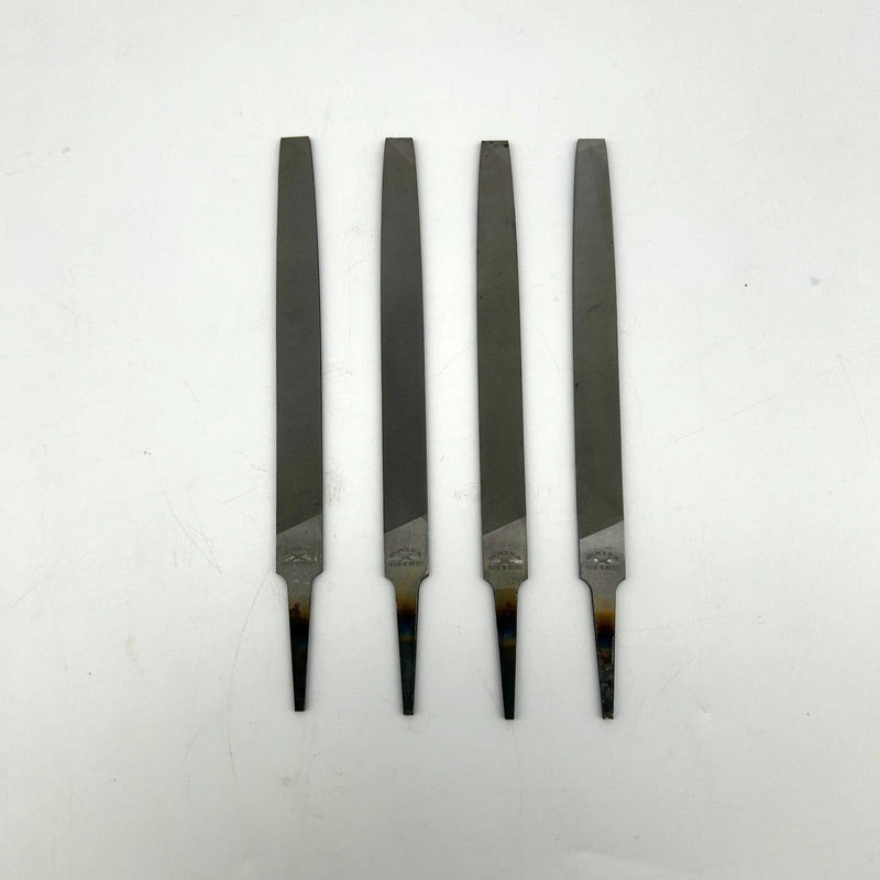 Nicholson 6" Flat Double / Single Cut Smooth File 03533N Rectangular w/ Tang 4pk