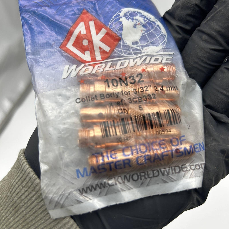 CK Worldwide 10N32 Collet Body for 3/32" 2.4mm Copper Lot of 10