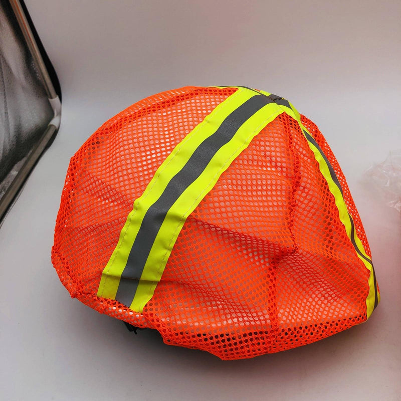 Reflective Hard Hat Cover Cap Style Polyester Mesh Orange Hi Visibility 12pk 3