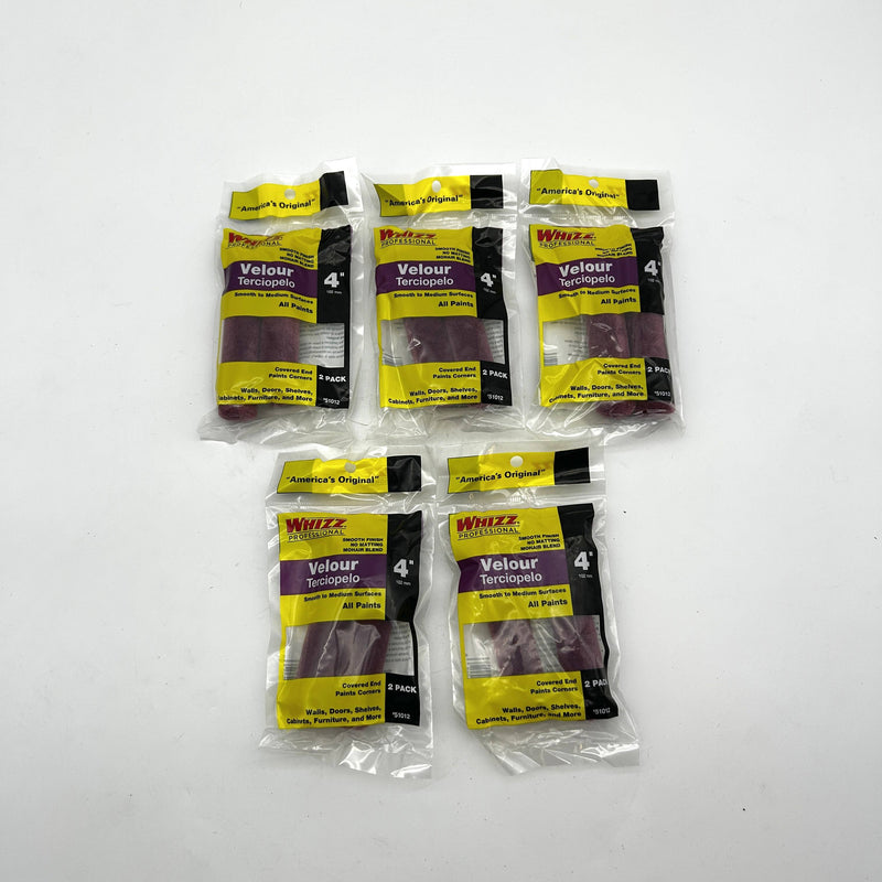 Whizz 51012 Purple Velour Mini-Roller Cover 4" 3/16 Nap No Matt Lot of 5 2-Pks