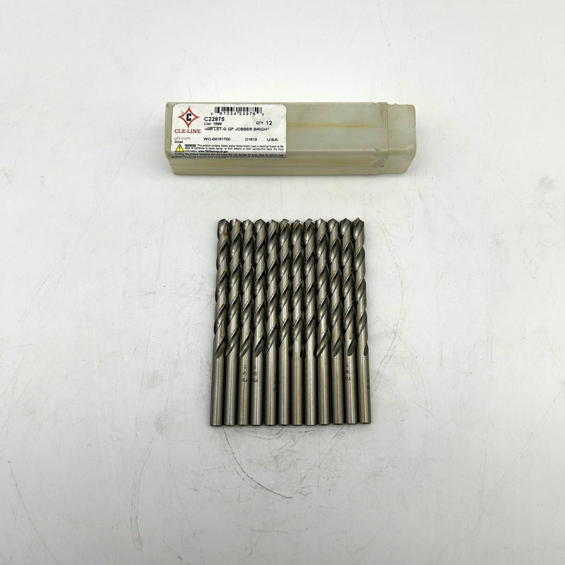 Cle-Line C22975 Jobber Length Drill Bit 1898 Letter G HSS Bright Right Hand 12pk 7