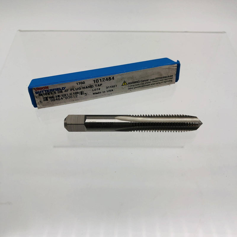 Union Butterfield 1012484 Hand Tap 1700 Series M10 X 1.5 D6 4 Flutes Taper Cham 10