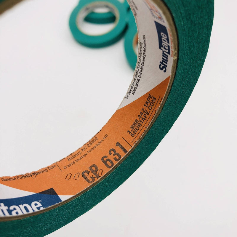 Shurtape CP 631 Green Masking Tape 18MM x 55M Colored General Purpose 6 Rolls 2
