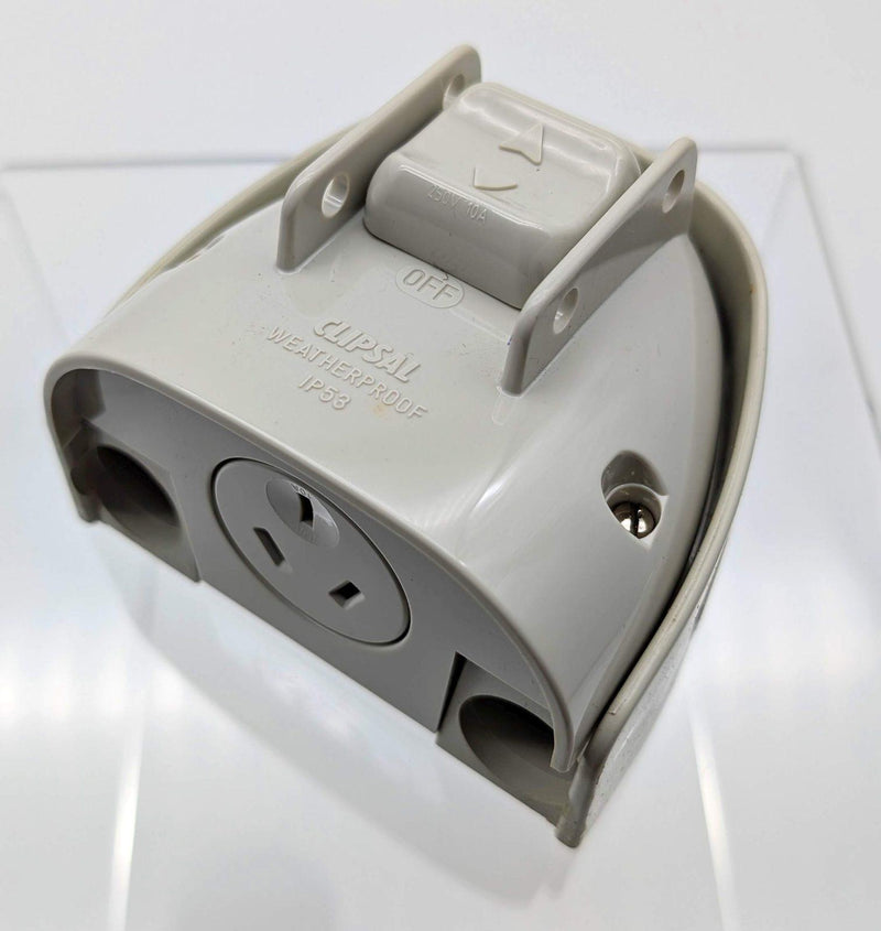Clipsal Weatherproof Outlets Clipsal WSC227D Weatherproof Outlet Double Pole 10A 250V w/ 20mm Condu ...