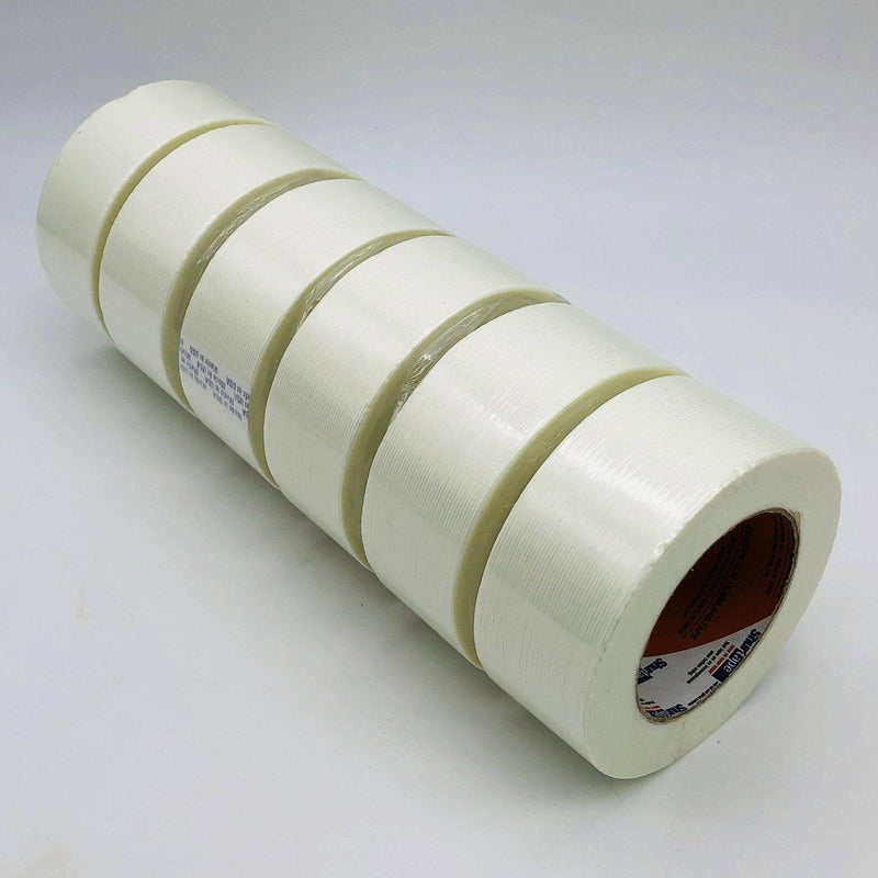 6x Shurtape GS 490 Fiberglass Strapping Tape White 48MM x 55M Reinforced 101230 1