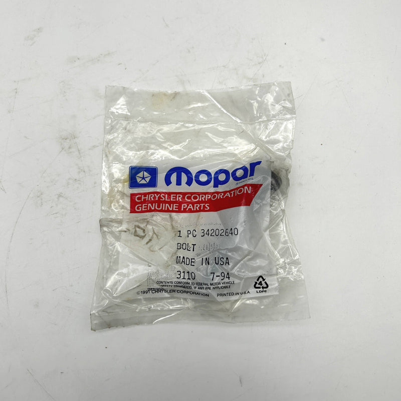 Mopar 34202640 Bolt for Front Suspension Arms OEM NOS 88-90 Cher Wag Com Sealed