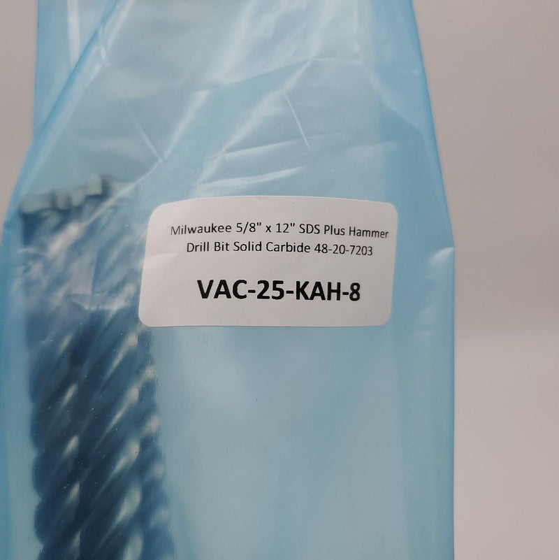 Milwaukee 5/8" x 12" SDS Plus Hammer Drill Bit Solid Carbide 48-20-7203 6