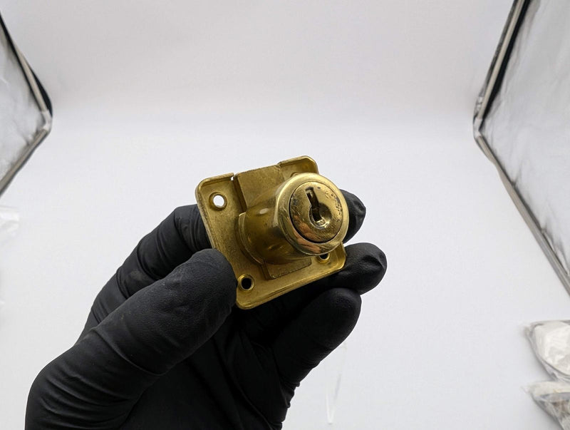 Illinois D3047A Cabinet Lock Deadbolt 7/8" D x 7/8" L Cylinder Brass Keyed Alike