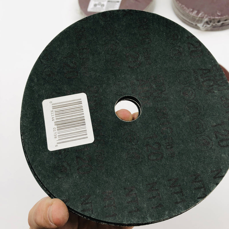 3M 01738 Fiber Discs 7in 381C 7/8in AH 120 Grad Type C General Purpose Lot of 55 6