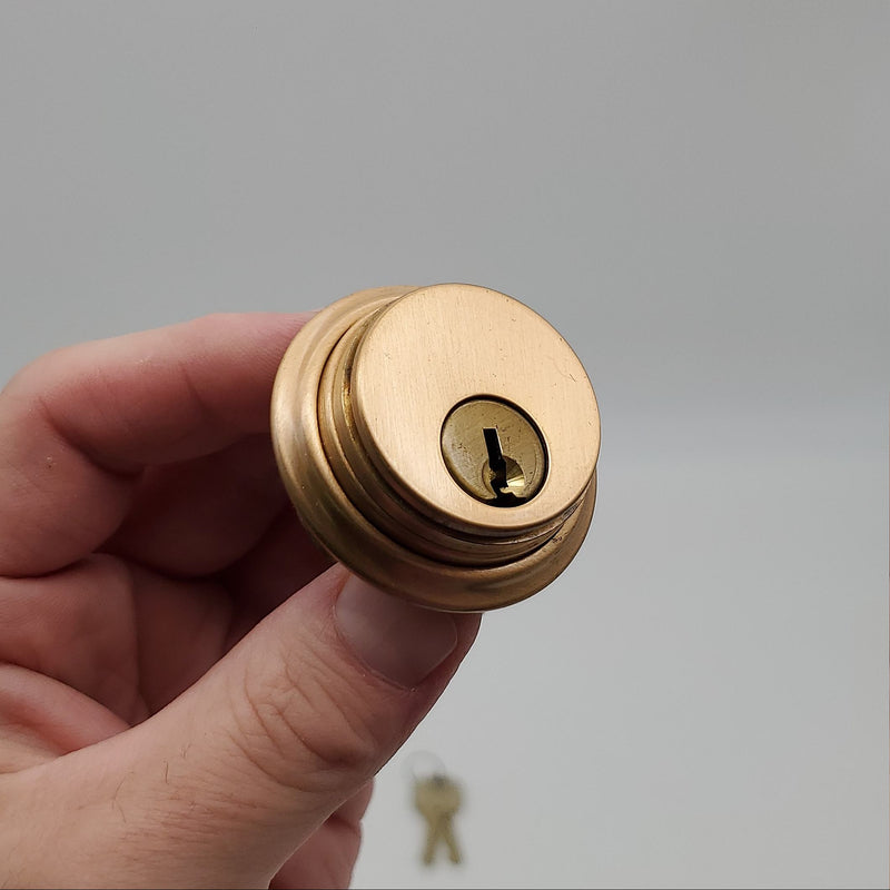 Falcon Mortise Cylinder 1-1/4" Length Satin Bronze # 986 E Keyway 5 Pin 9897 Cam 1