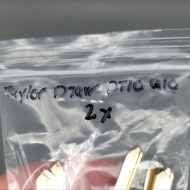 2x Taylor D79W Ilco DT10 Key Blanks Some Vintage Nissan / Datsun Nickel Silver 3