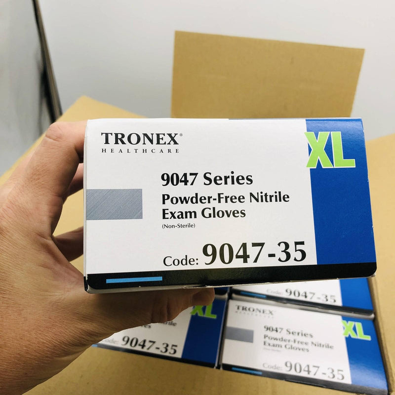 Tronex 9047-35 Disposable Gloves Nitrile Extra Large XL Black PF Case of 1000 4