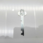 2x National Lock 129-T-7 Trunk Keys .053"T x .30"W Flat Steel NOS 1