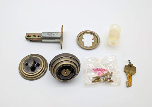 Arrow E41 Deadbolt Antique Brass Single Cylinder 2-3/4" Backset Heavy Duty 1