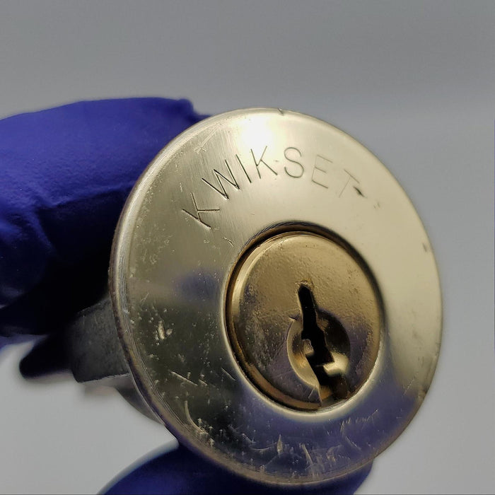 Kwikset Deadbolt Lock Cylinder 4680 Bright Brass for 680 Deadbolts Keyed Diff 3