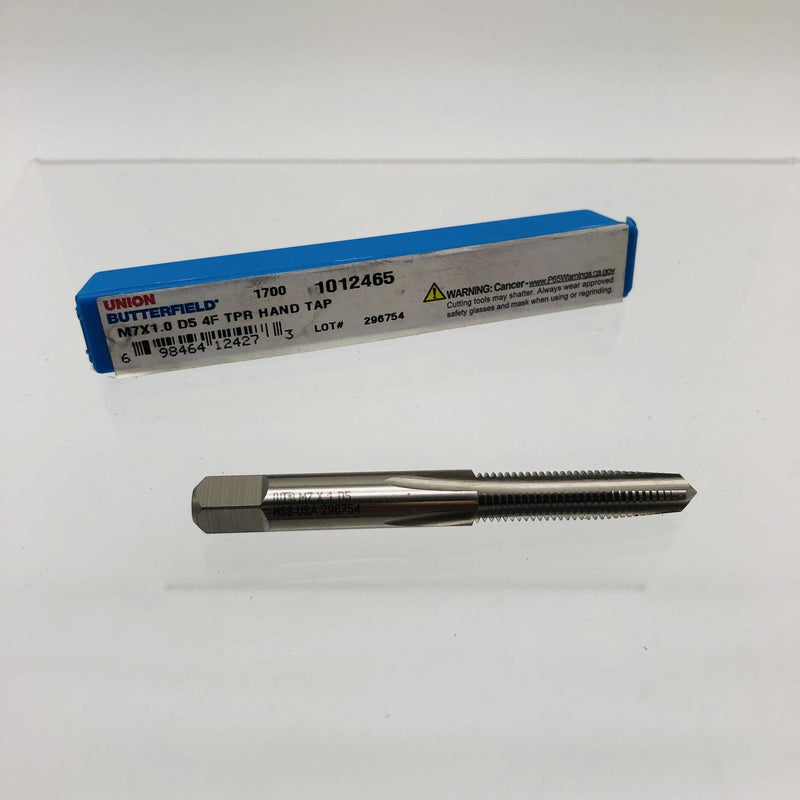 Union Butterfield 1012465 Hand Tap 1700 Series M7 X 1.0 D5 4 Flutes Taper Cham 9