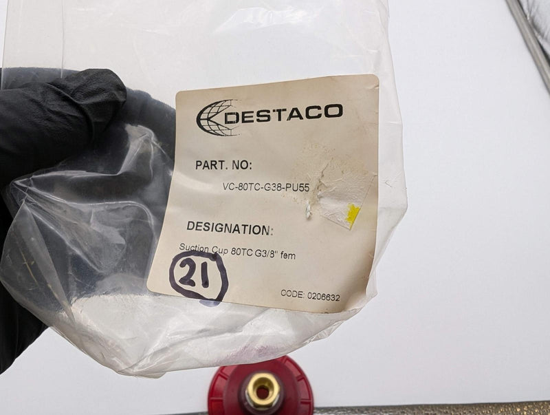 Destaco VC-80TC-G38-PU55 3.35" Bellows Vacuum Suction Cup G3/8 Connection