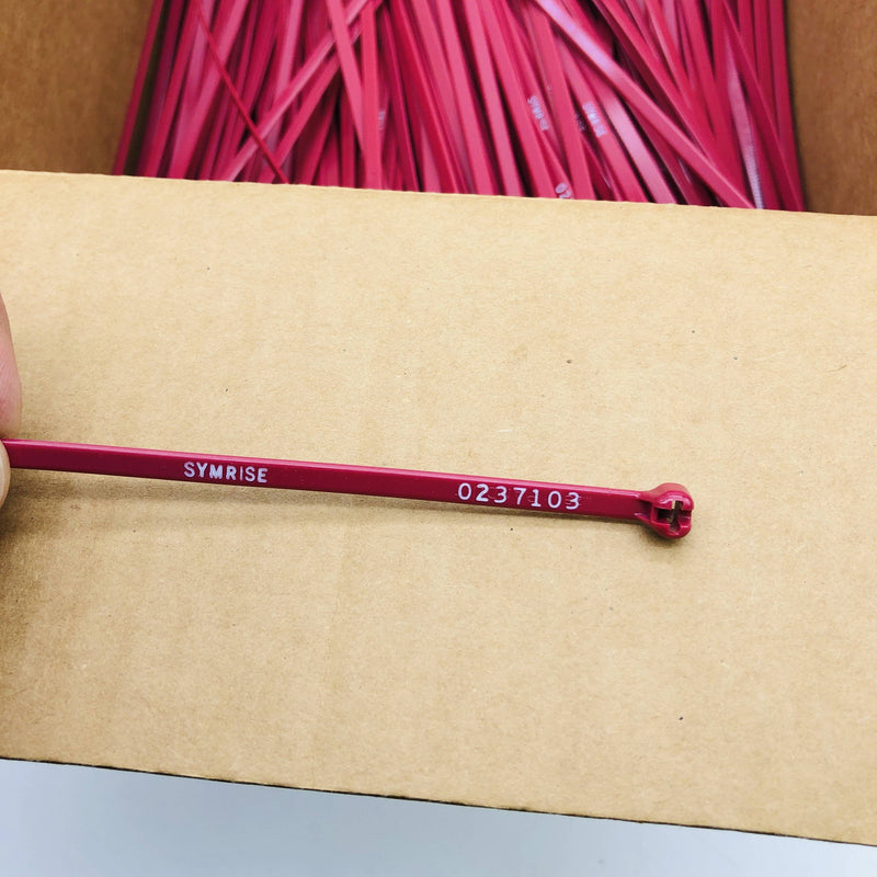 Panduit BT4S-M2-PRT Cable Tie Metal-Barb 15.1L Standard Nylon Red Custom Pk1000 3