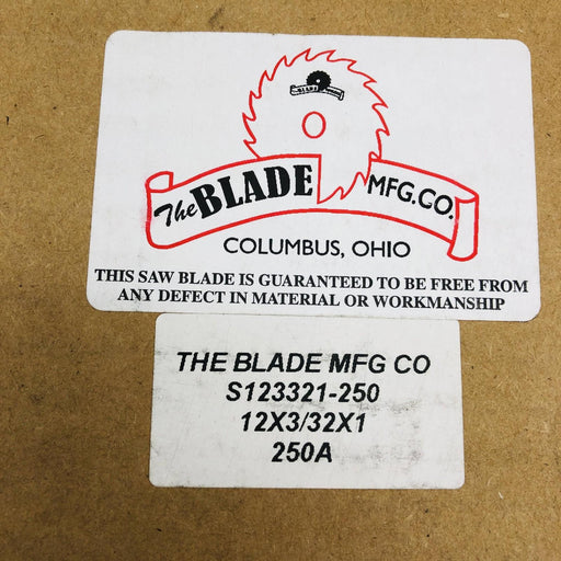 Blade Manufacturing S123321-250 Circular Saw Blade 12" w/ 1" Arbor 3/32Th 250T 2