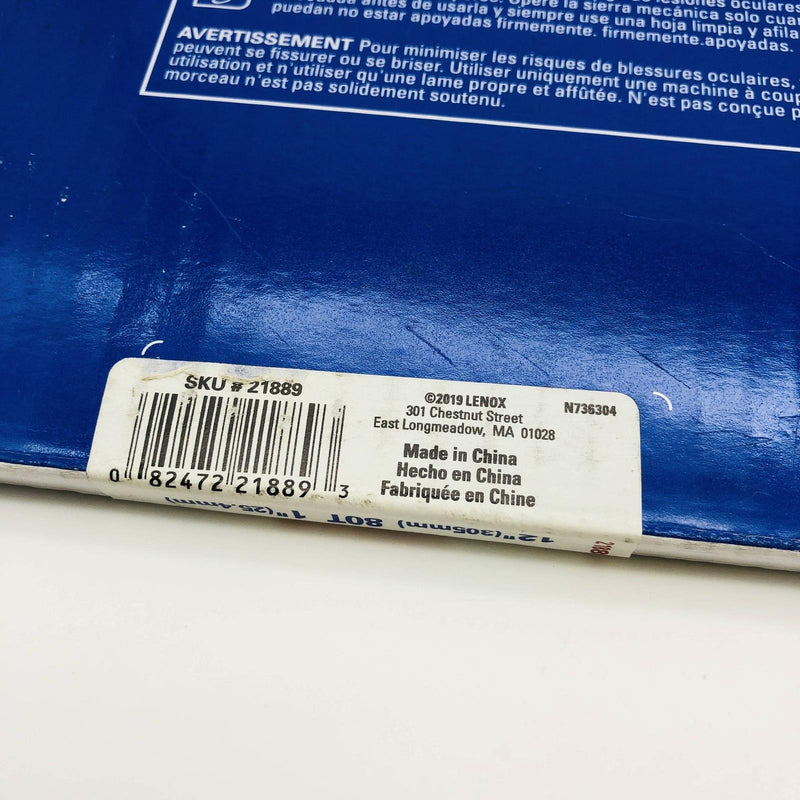 Lenox 21889 Circular Saw Blade 12" w/ 1" Arbor 80T Carbide Tip Aluminum Cutting 8