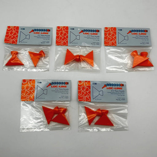 Loc-Line 51809 Flat Nozzle 2-1/2" Flare Acetal For Liquid Air 5pks of 2/10 Total 1