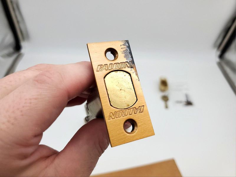 Falcon Deadbolt Double Cylinder Satin Bronze 2-3/4" Backset D4371 Heavy Duty 8