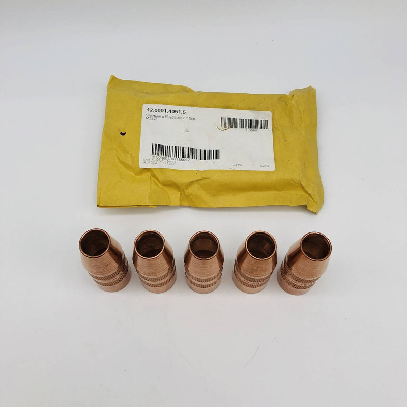 Fronius 42.0001.4051.5 Gas Nozzle 15/25X63 For Mig Welding Pack of 5 11