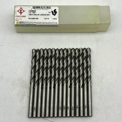 Cle-Line C62852 Jobber Drill Bit 5.4mm 1898 General Purpose HSS Bright Lot of 15 1