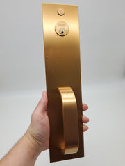 Sargent Exit Device Trim Satin Bronze w/ Rim Cylinder for 5800 Series 814-PSB 1