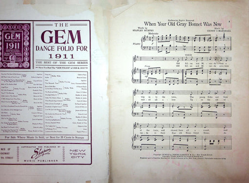 1914 Meet Me In The Blossom Time Vintage Sheet Music Large Shannon Moriarty 2