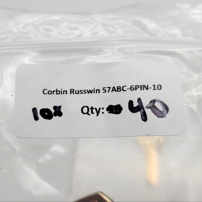 10x Corbin Russwin 57ABC-6PIN-10 Key Blanks 57ABC Keyway Nickel Silver 6 Pin NOS 3