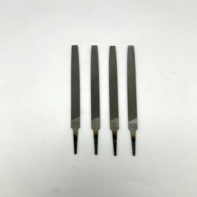Nicholson 6" Flat Double / Single Cut Smooth File 03533N Rectangular w/ Tang 4pk