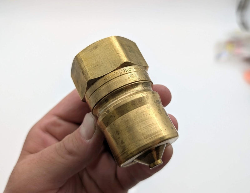 Parker BH8-61 Hydraulic Quick Connect Nipple Brass 1" FNPT ISO 7241-B