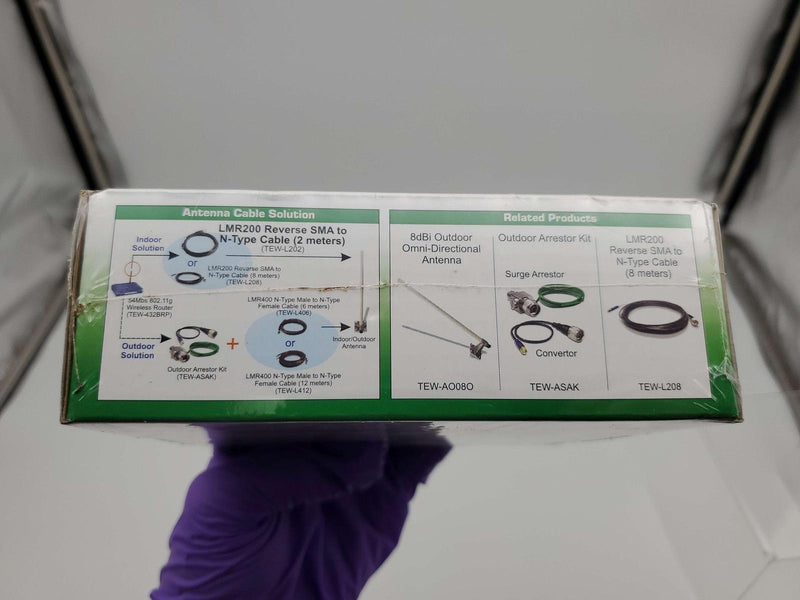 Trendnet TEW-L202 Reverse SMA Female To N-Type Male Cable 6.5ft Weatherproof 4