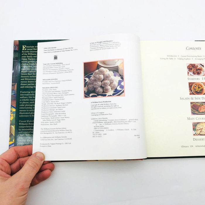 Casual Entertaining Williams Sonoma Hardcover 1998 Recipes Cookbook Cookery 8