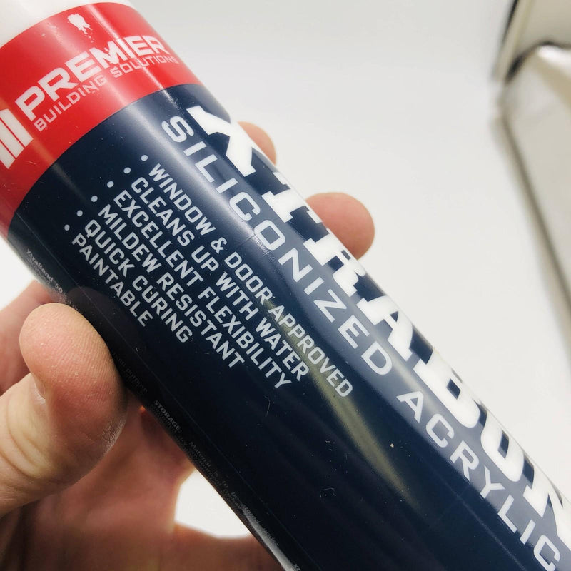 Premier Xtra Bond 50 Siliconized Acrylic Sealant White Paintable 10.1oz 24/case 7