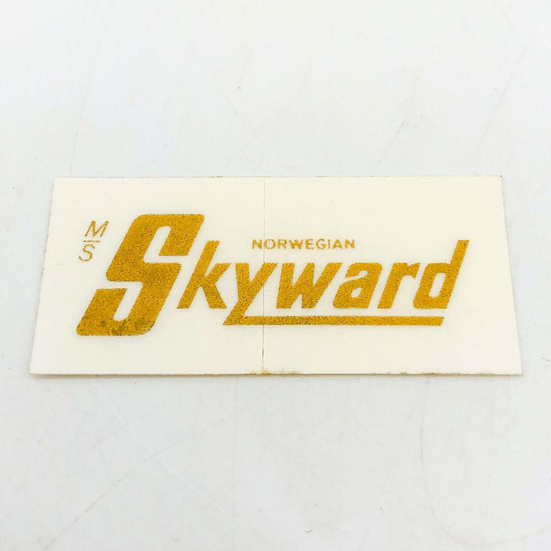 Norwegian Cruise Lines Decal Sticker Vintage M/S MS Skyward White Ship Boat 2x1" 1